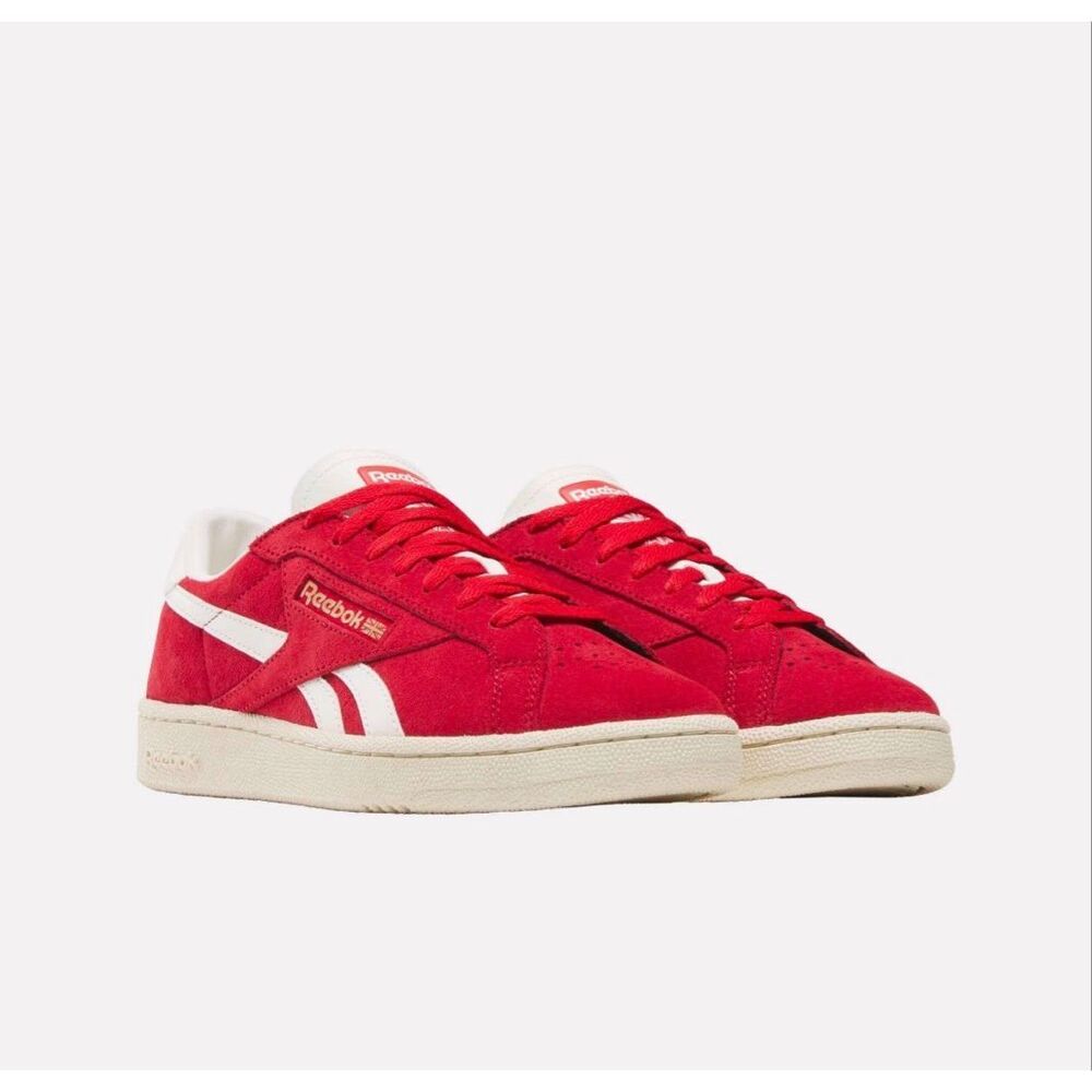 Reebok Club C Grounds UK Retro Suede Sneakers Red Size 8.5 Men / 10 Women NIB - Picture 10 of 11